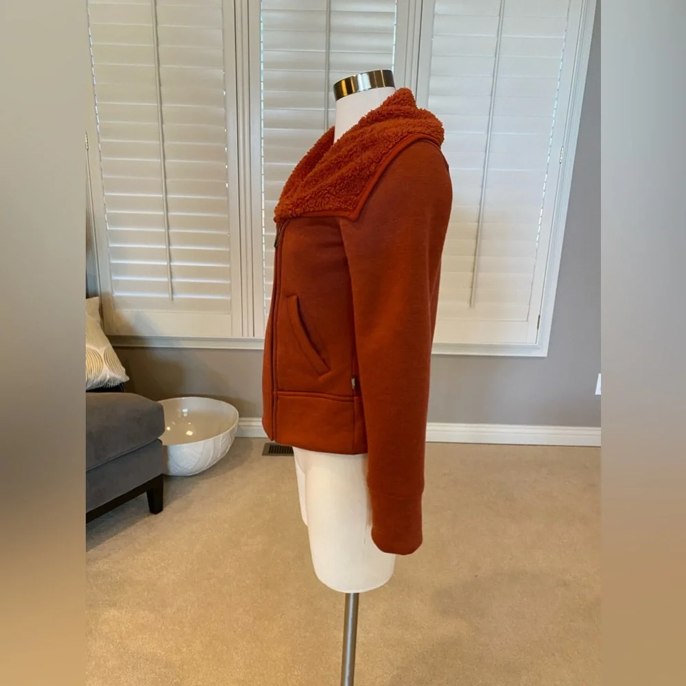 Prana Moto Burnt Orange Zip Front Jacket (XS)
